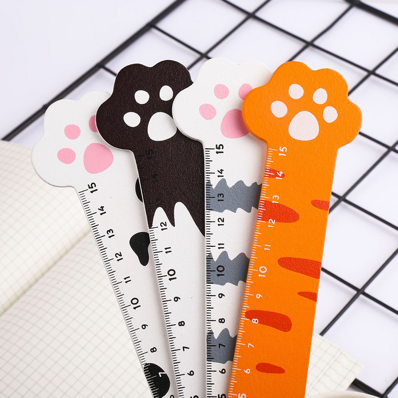 Students Cat Paw Shaped Students Convenient Student Cute Rulerss For Kidss Kids Gift Convenient Student Multi-function