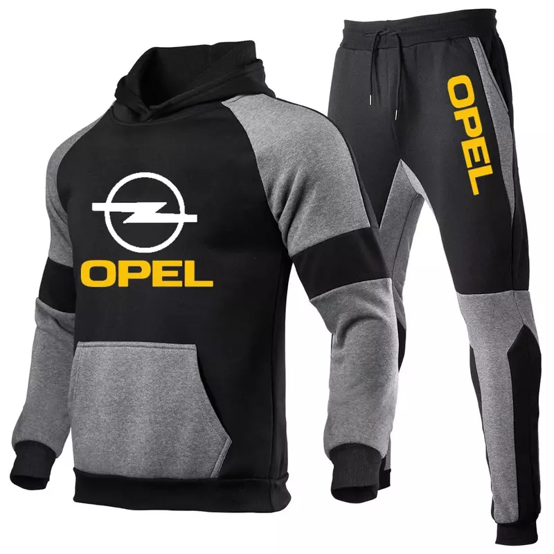 Спортивный костюм Opel мужской с принтом, кофта и штаны с принтом в стиле Харадзюку, удобный дизайнерский комплект для спорта, Осень-зима 2023