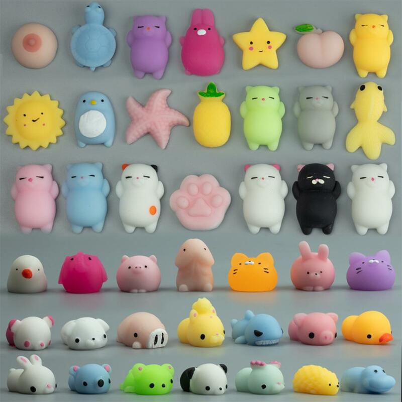 Bonito brinquedo antistress para crianças, animais macios, Squish Squeeze Toys, Cute Mochi, Stress, Interessante, Engraçado, M1M8