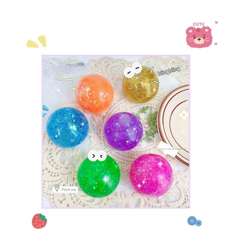 Eco-friendly Maltose Steamed Bun Toy Interesting TPR Soft Vent Ball Reduce Anxiety Squeeze Maltose Syrup Ball Kids Gift