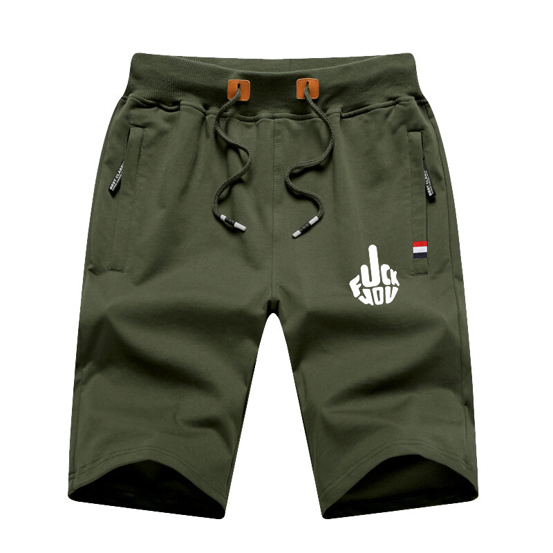 Pantalones cortos deportivos informales para hombre, Shorts de algodón con cordón y bolsillos con cremallera, talla grande, S-4XL