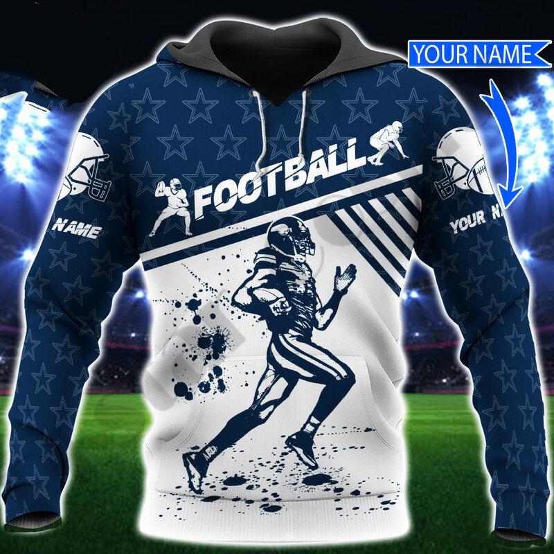 PLstar Cosmos Newest 3D Print Football Sport Lover Gift Art Custom Name Harajuku Streetwear Casual Unique Unisex Hoodies/Zip -2