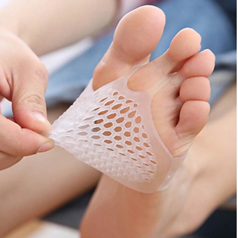 Soft Silicone Toe Pads palmilha pés absorção de choque anti antiderrapante metatarso pé Pad antepé Pad Pés Dor Cuidados de Saúde