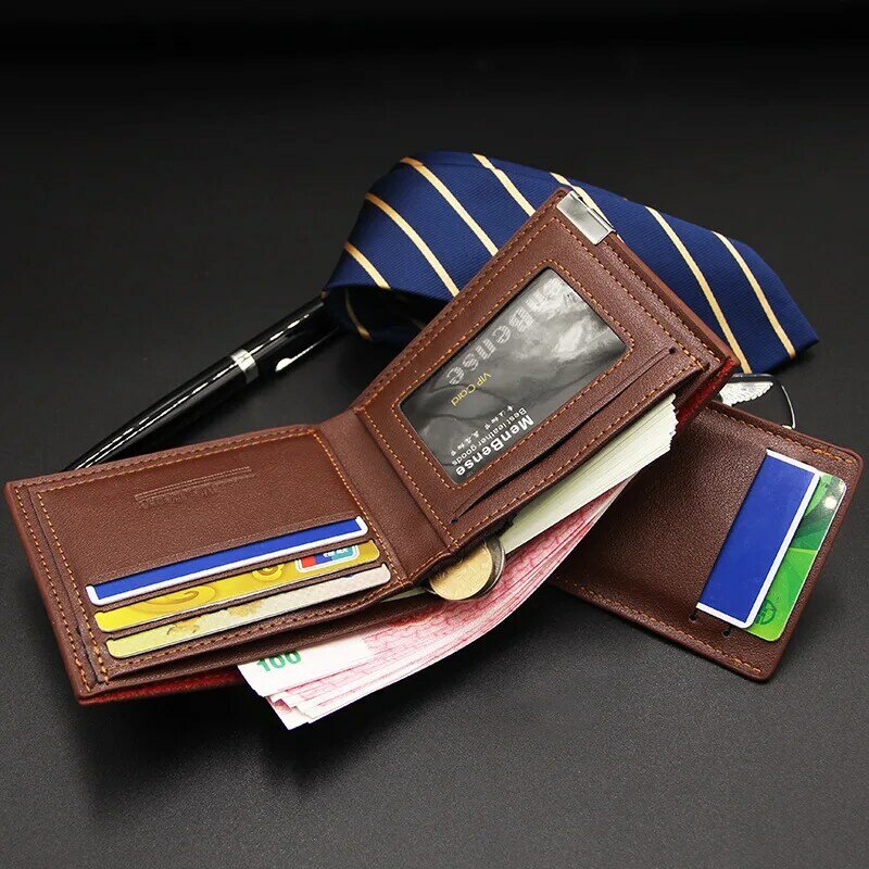 2023 New Men's Wallet Leather Bifold Wallet Slim Fashion Credit Card/ID Holders And Inserts Coin Purses Luxury Business Wallet