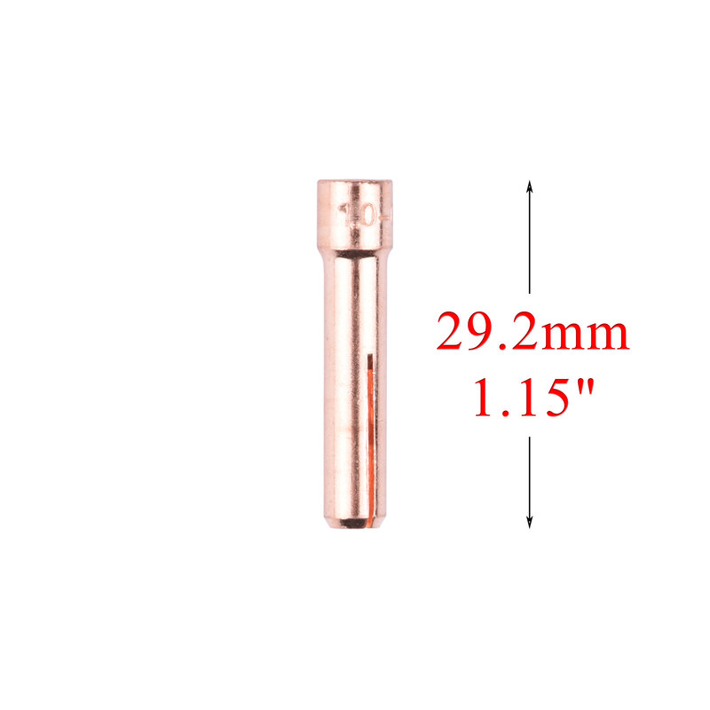 1.0/1.6/2.4/3.2mm TIG Collet And Collet Body 10N22S 10N23S 10N24S 10N25S 17CB20 0.040" 1/16" 3/32" 1/8" For TIG WP17 18 26 Torch
