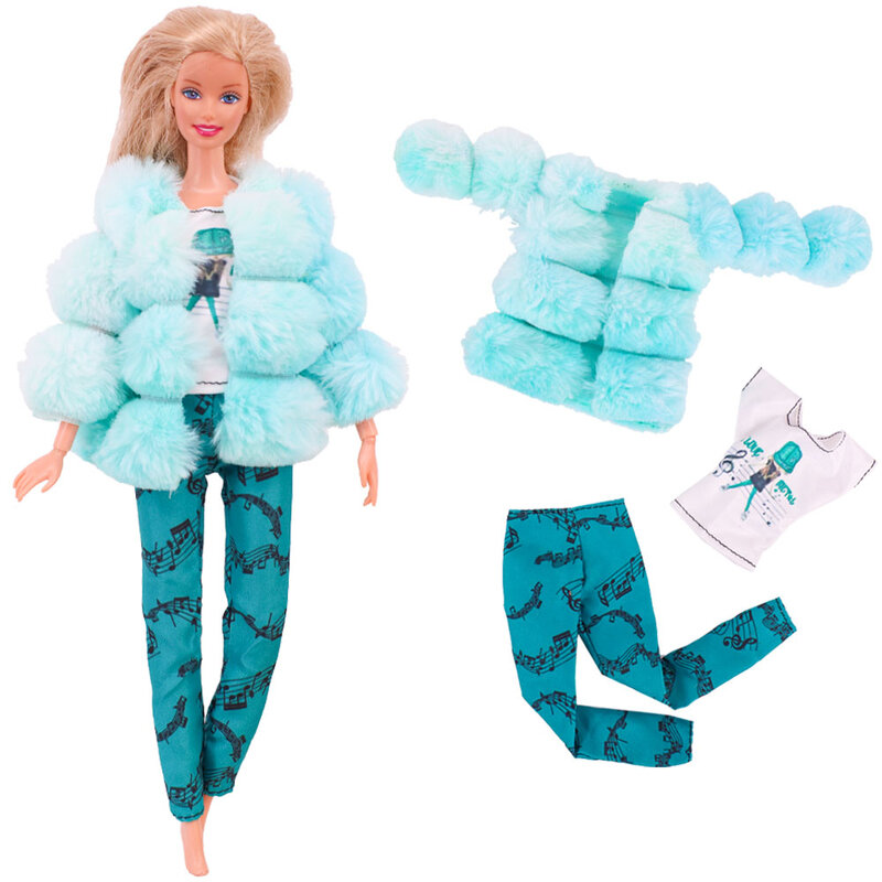 Pakaian boneka biru, mantel mode, celana, gaun, pakaian putri duyung, cocok untuk boneka Bjd 30Cm dan boneka 11.5 inci, hadiah, aksesori boneka anak perempuan