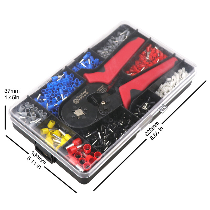 크림핑 플라이어 HSC8 6-4A 관형 터미널 크림퍼 와이어 미니 페룰 크림퍼 도구, 가정용 전기 키트, 박스 포함