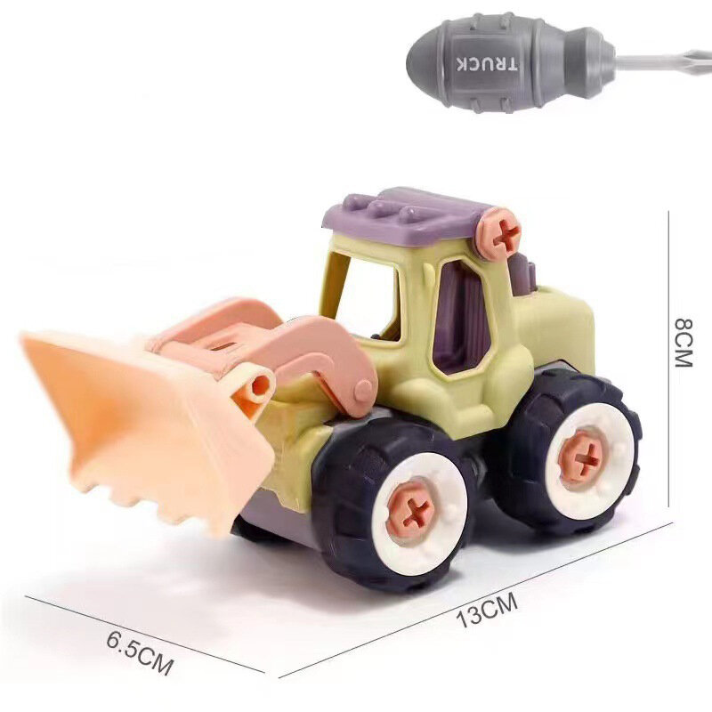 الإبداعية دقيقة شاحنة تحميل التفريغ البلاستيك DIY بها بنفسك شاحنة لعبة تجميع الهندسة سيارة مجموعة الاطفال التعليمية لعبة لصبي الهدايا