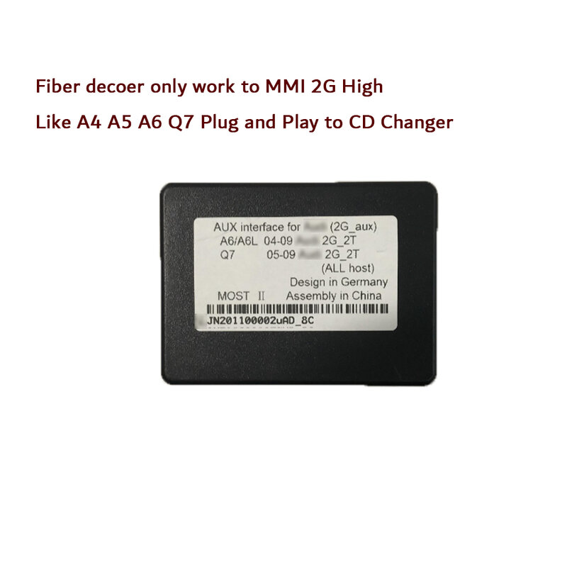 Für audi a4 a5 a6 q7 mmi 2g hoch die meisten Glasfaser decoder ersetzen aux ami Plug and Play