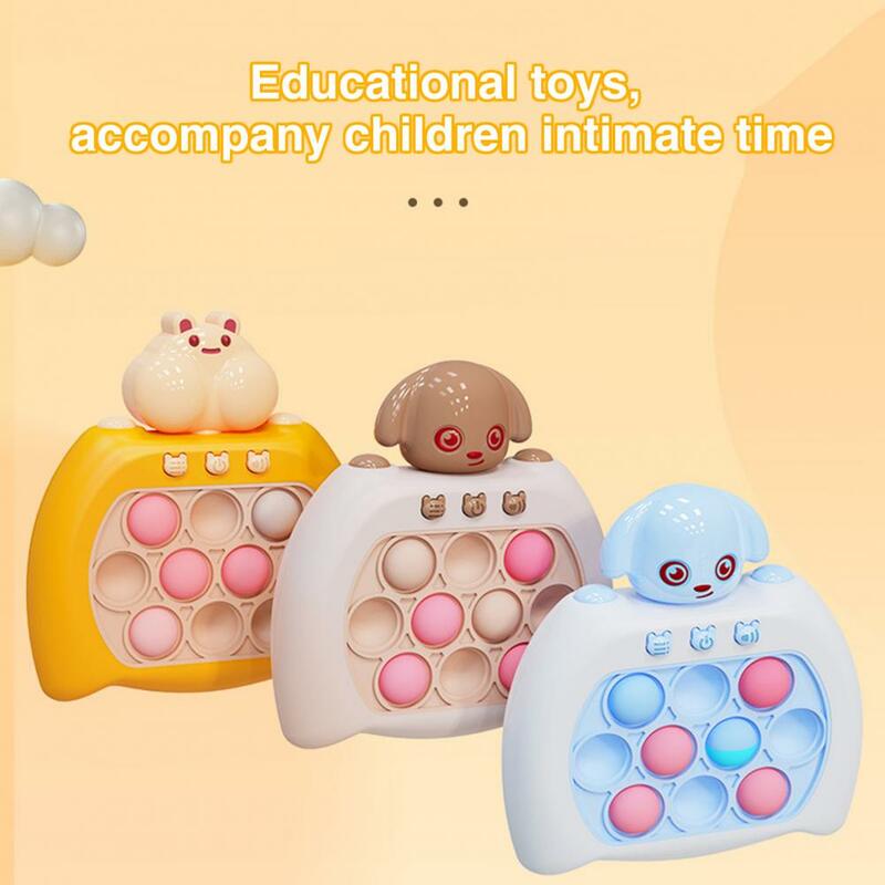 Confortevole Touch Bubble Toy Console di gioco portatile Whack-a-mole divertente giocattolo di allenamento di reazione con musica leggera 4 modalità per bambini