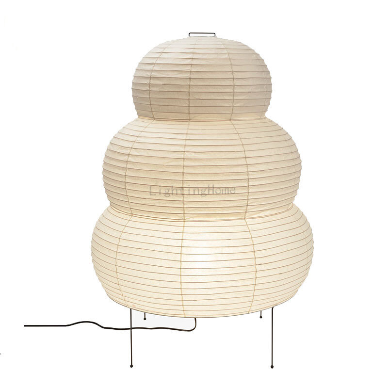 Lámpara de mesa de diseño japonés Akari wabi-sabi, luces de escritorio decorativas de papel de arroz blanco para dormitorio, sala de estar, comedor, estudio, Loft