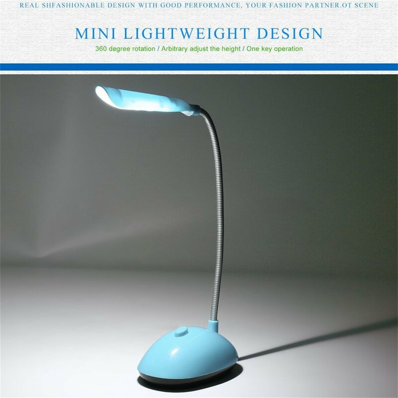 Модная Ультра-яркая светодиодная подсветка для стола, Экономная лампа для чтения книг с питанием от батарейки AAA и гибкой трубкой, 360 градусов