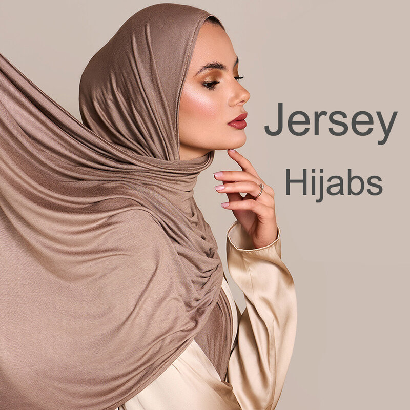 Modal Katoenen Jersey Hijab Sjaal Lange Moslim Sjaal Effen Zachte Tulband Tie Hoofd Wraps Voor Vrouwen Afrika Hoofdband 170X60Cm