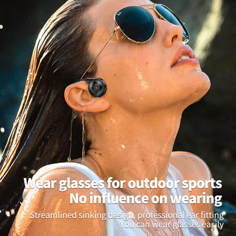 M1S oryginalne z przewodnictwem kostnym słuchawki bezprzewodowe Bluetooth sportowe wodoodporne słuchawki z mikrofonem słuchawki douszne z redukcją hałasu