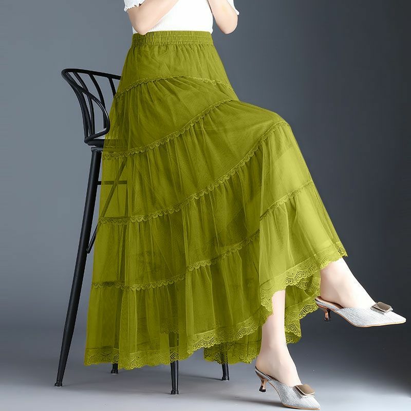 Demi-jupe fine taille haute édition coréenne, jupe trapèze mince, haut de gamme, sexy, réduisant l'âge, jupe longue en fil, printemps, été