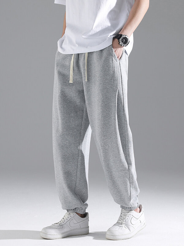 Pantalones de chándal holgados para hombre, ropa de calle informal con cordón, de algodón, 8XL talla grande, novedad de 2023