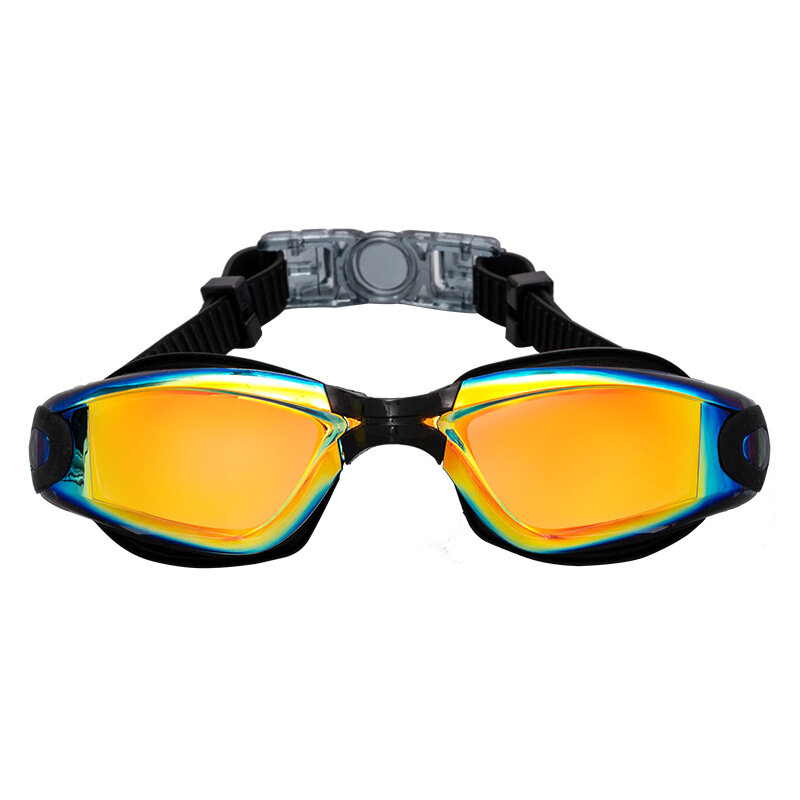 Swim goggles adult waterproof anti-fog swimming goggles silicone new plating swimming glasses
