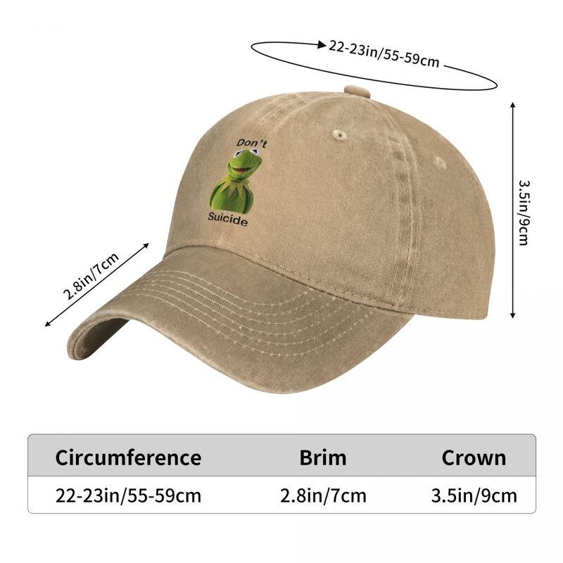 Non Suicide Frog Cartoon berretti da Baseball Casual Distressed Cotton Headwear stile Unisex Outdoor Running Golf Caps Hat