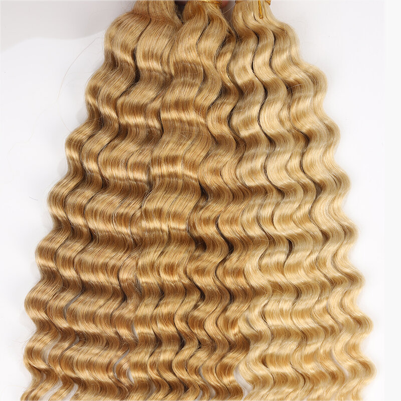 BHF-Extensions de cheveux naturels Remy d'origine vietnamienne, cheveux humains bouclés en vrac pour tresses, pas de trame, vague profonde, 100g