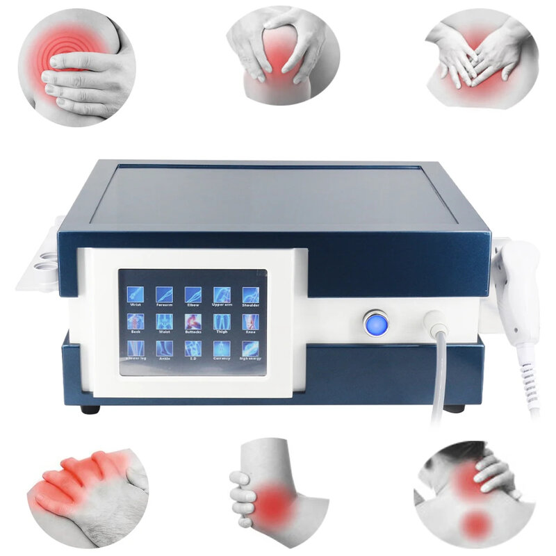 12Bar Shockwave Therapy Machine 6 Probes Extracorporeal Pneumatic Shock Waves Tennis Elbow ED Pain Relief Body Relax Massager