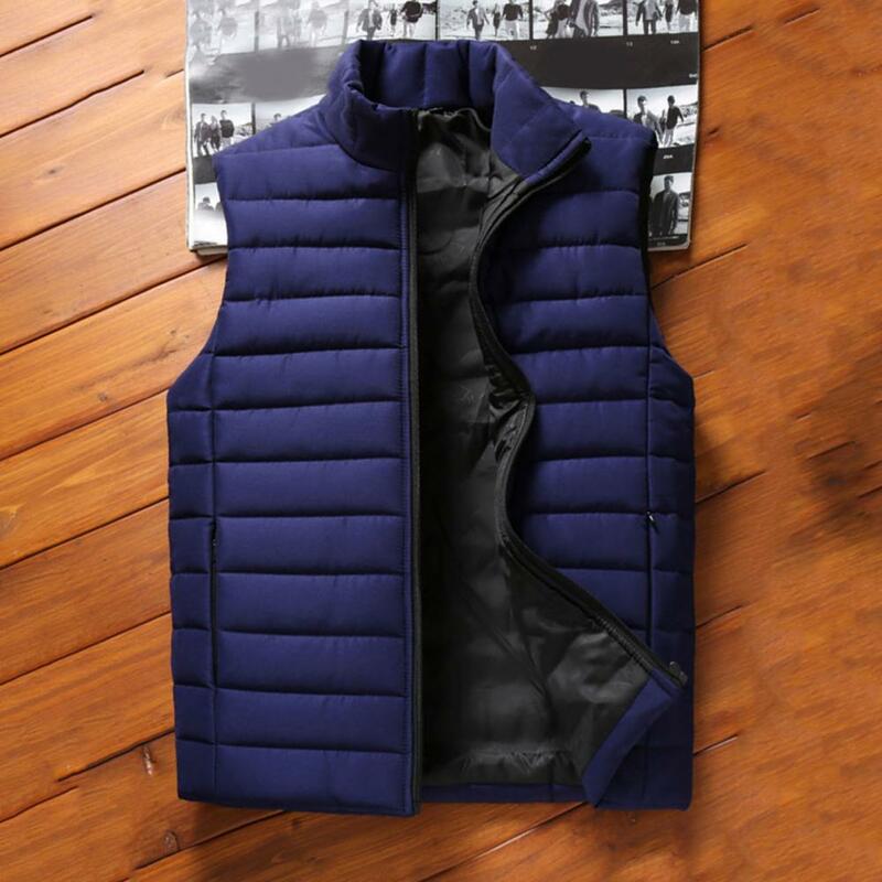 Colete de corte Slim Fit 3D masculino, casaco de inverno quente ao ar livre