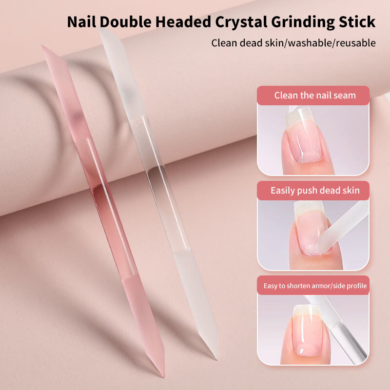 1 pz vetro spingi cuticole Nail Manicure Stick Professional Precision liming CuticleRemover muslimate Nails accessori
