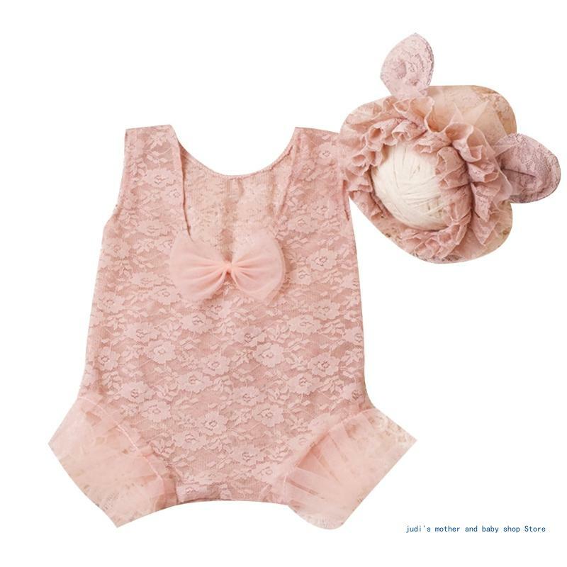 67JC – vêtements Photo pour nouveau-nés, cadeau douche, une pièce chapeau, accessoires photographie pour bébé, tenue