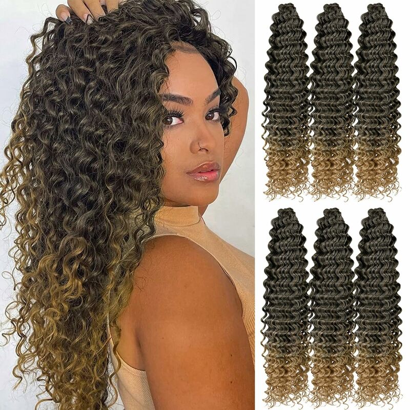 Syntetyczne fala oceaniczna Free Tress szydełkowe włosy plecione miękkie Afro loki włosy mocno falowane w stylu brazylijskim przedłużenia dla kobiet włosy falowane