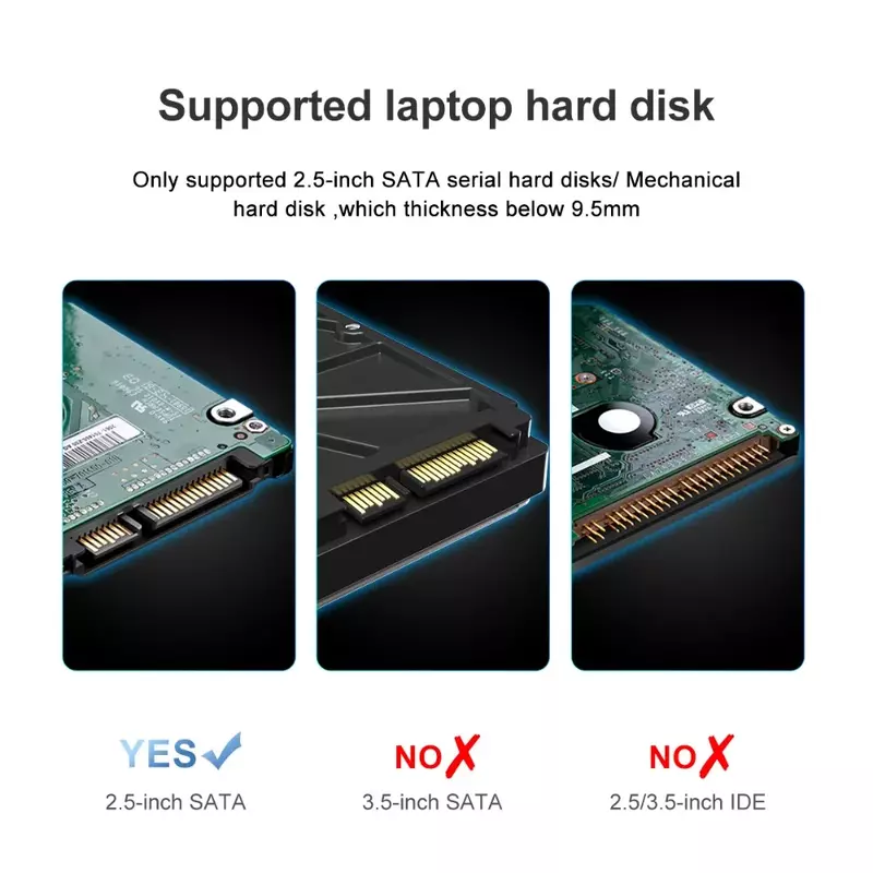 MAIWO 듀얼 베이 외장 HDD SSD 케이스, 2.5 인치 어레이 하드 드라이브 인클로저, USB 3.0 SATA HDD 케이스용, 4 RAID 인클로저, 2.5 인치