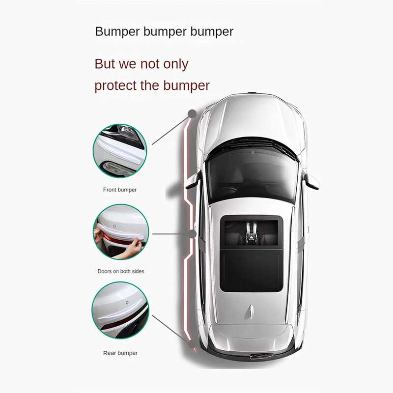 4 Piece Universal Front Rear Bumper Corner Protector Guard Car Anti-collision Protection Decoration Strip Car Accessories New