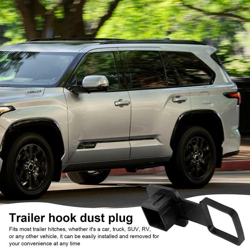 Trailer Hitch Cover 2-Inch Car Modification Receiver Tube Hitch Plug Rubber Trailer Hitch Dust Plug Wear-resistant Trailer Hook