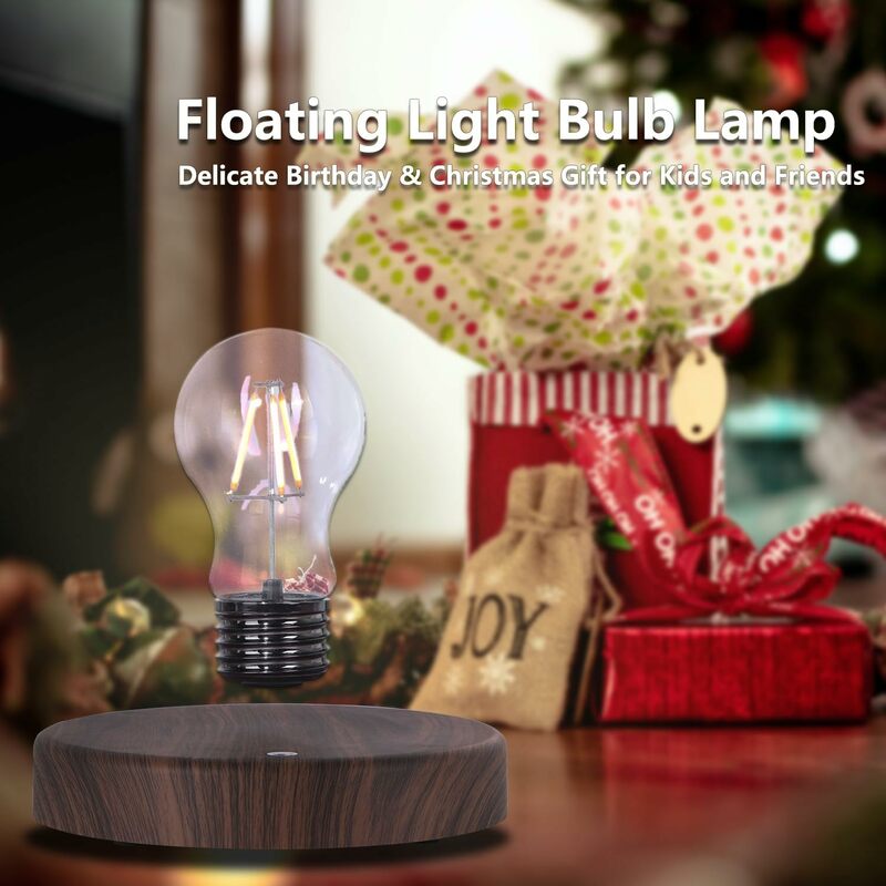 Levitating-磁気フローティングLEDデスク,常夜灯,360度の自動回転電球,ギフト,ルーム,オフィス用ランプ