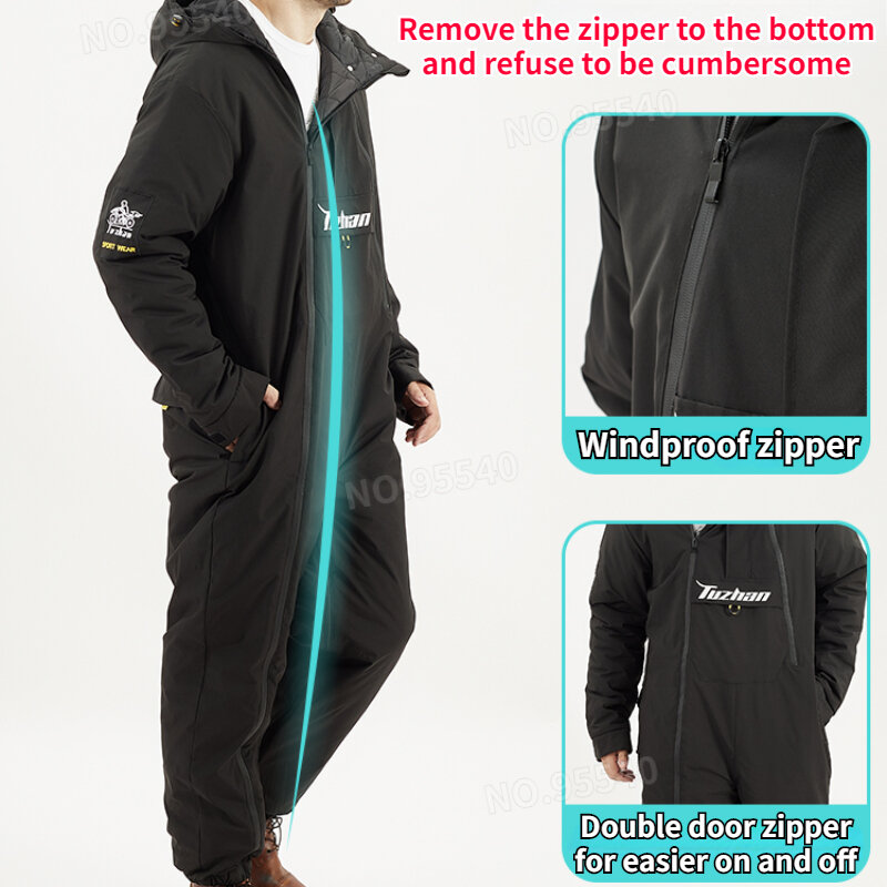 Electric vehicle wind shield winter cotton jacket thickened outdoor ski suit fishing suit motorcycle waterproof windbreaker