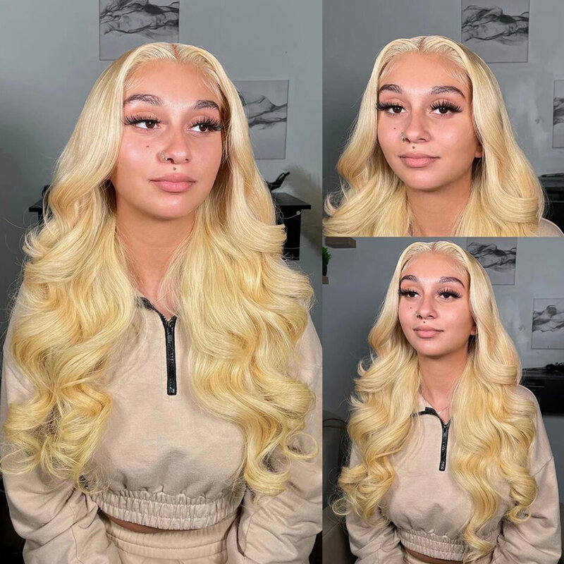 7x5 Glueless Preplucked Human Wigs Blonde Body wave Human Hair Ready To Go Lace Front Wigs 13x4 HD Lace Wigs 613 Lace Front Wigs