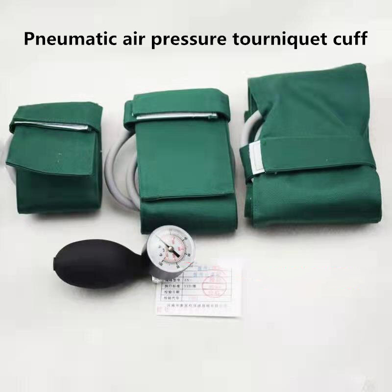 Cinturón de manguito de torniquete de presión de aire neumática Manual, torniquete de hemostato de presión de aire, cirugía ortopédica para brazo y muslo de adultos y niños