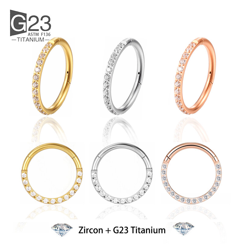 G23 خواتم الأنف التيتانيوم ، الجزء يتوقف ، الغضروف الأذن ، الأقراط الزنمة ، الأطواق اللولب ، الحاجز الفرس ثقب المجوهرات ، 14G ، 16G ، 18G
