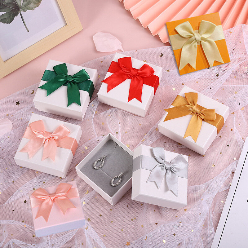 Jewelry Box Contains Jewelry Gift Box Jewelry Packaging Box Ring Bow High-Grade Necklace Box Women Gift 2023 New