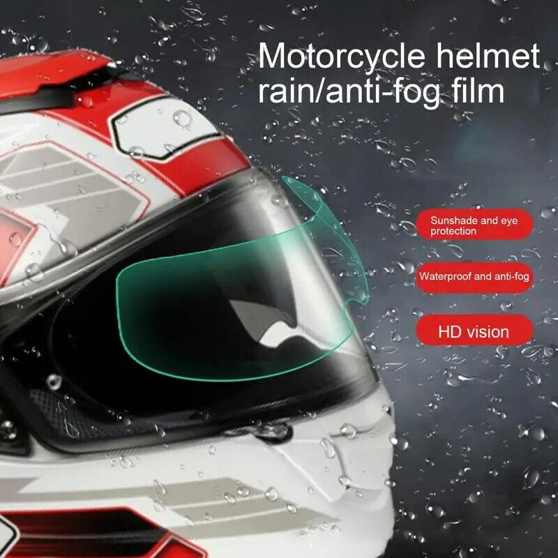 Autocollants de lentille anti-buée imperméables pour moto, film patch transparent, pare-soleil de protection, écran de bouclier pour casques de vélo de course