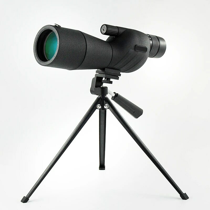 Powerful Spotting Scope Zoom Telescópio Monocular, Bak4 FMC, à prova d'água com Tripé, Telefone Clip, Observação de Pássaros, 25-75x60