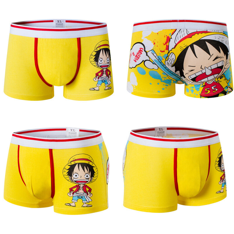 Dragon Ball Calcinhas dos homens Anime Cartoon Cotton Boxer Underwear Boxers Moda Tricô Flexibilidade Respirável Bolsa Cuecas