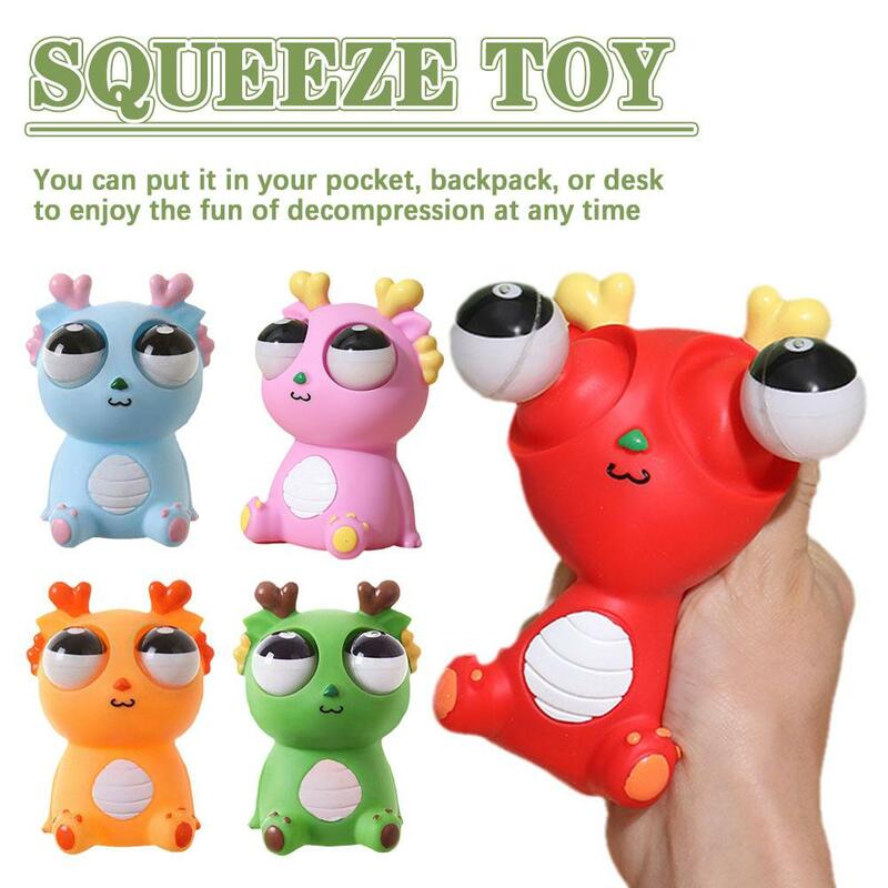 Squeeze Toy Augapfel Burst Drachen Patent Cartoon niedlich lindern Angst Erwachsene Erleichterung lustige Puppe Stress Augen explosiven Streich Dr. i3v8