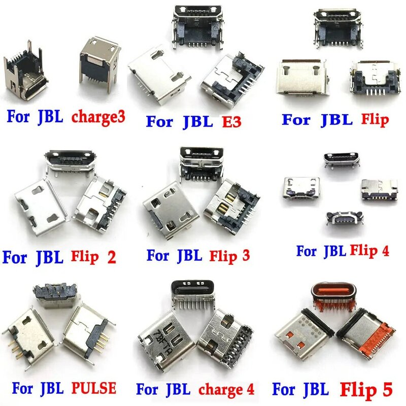 1ชิ้นสำหรับชาร์จ JBL 3 4 E3แบบพลิก2 3 4 5พัลส์ลำโพงบลูทูธช่องเสียบ USB ช่องเสียบพอร์ตชาร์จไมโคร TYPE-C ปลั๊กไฟ