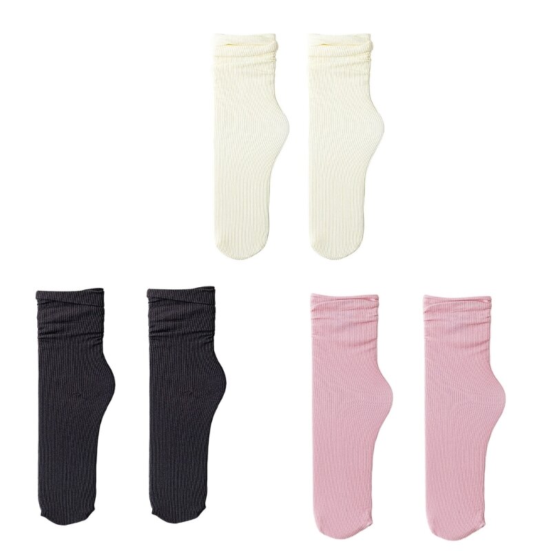 E15E Unisex Summer Thin Cooling Socks Harajuku Ribbed Solid Color Breathable Anti Odor Sport Skateboard Tube Hosiery