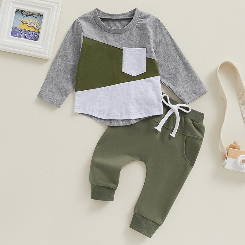 Infant Baby Boy Halloween Outfits Long Sleeve Shirts Pumpkin Sweatshirt and Jogger Pants 2Pcs Toddler Clothes Set