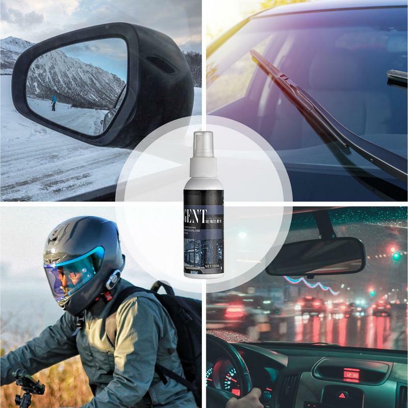 100ml Anti-fog Spray Glass Anti Fog Coating Agent Defogger Long-lasting Effect Car Care Defogging Products Auto Mirror