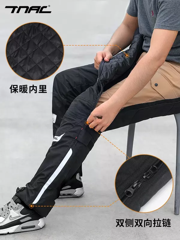 TNACTuochi-pantalones de pelado rápido para motocicleta, protección contra el viento y el frío, equipo de caballero, Invierno