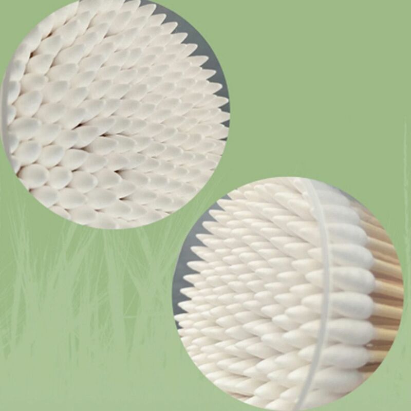 Naturalna bawełna spiczasty z dwóch stron waciki podwójne precyzyjne końcówki jednorazowe kij bambusowy czyszczenia wąskich obszarów urządzenia do oczyszczania