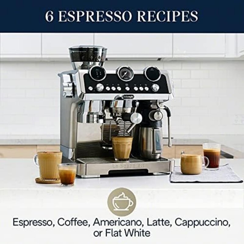aestro Espresso Machine, Stainless Steel, Silver,Black