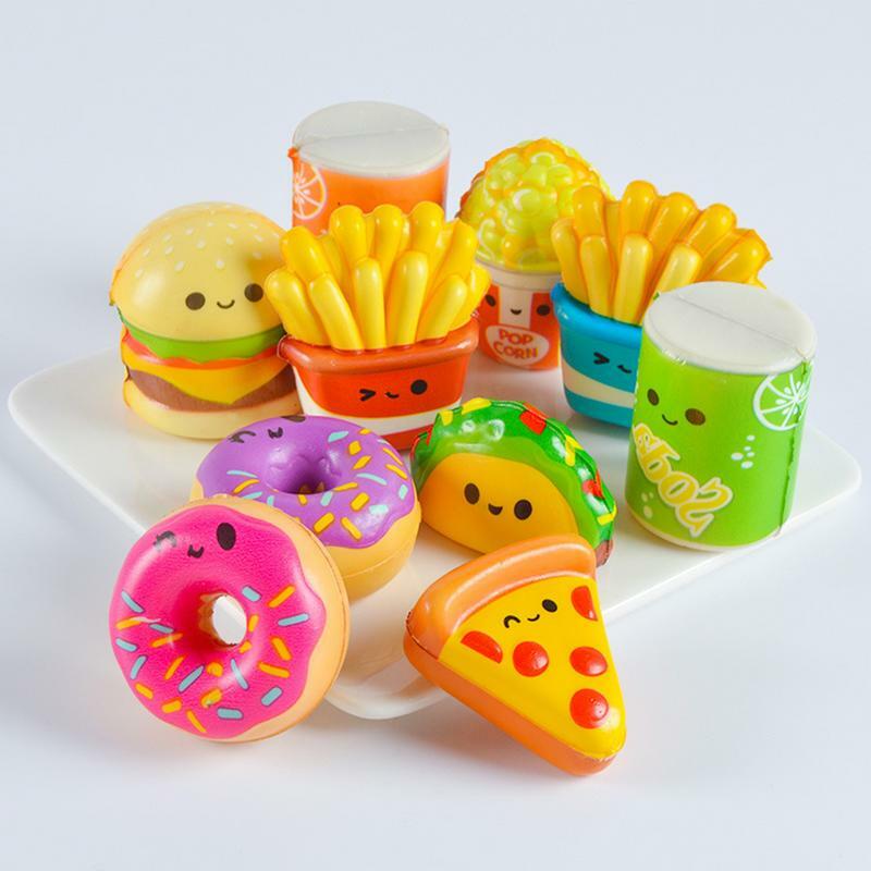 Food Squeeze  Cute Funny Fidgets Squeeze Toy Slow Rising Small Sensory Toy Kids Toy Christmas Birthday Gift for Kids Adults