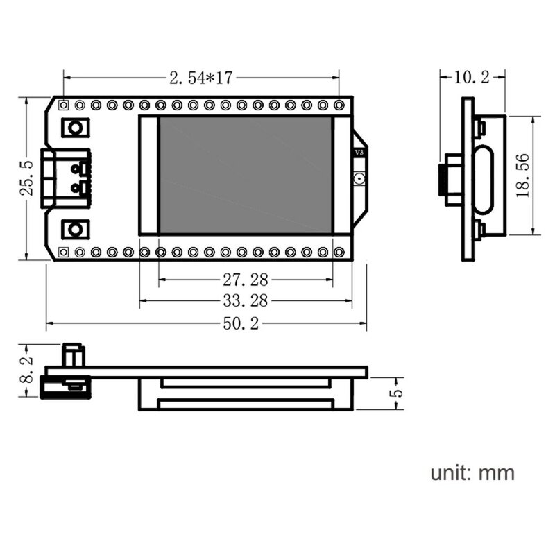 2set LoRa32 V3 papan pengembangan 868MHz 915MHz SX1262 0.96 inci layar OLED ESP32 BT + WIFI Lora Kit UNTUK Arduino IOT Smart Home